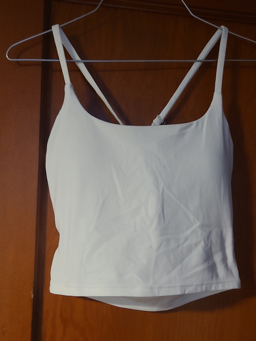 CRZ YOGA White Adjustable-Strap Cami Tank